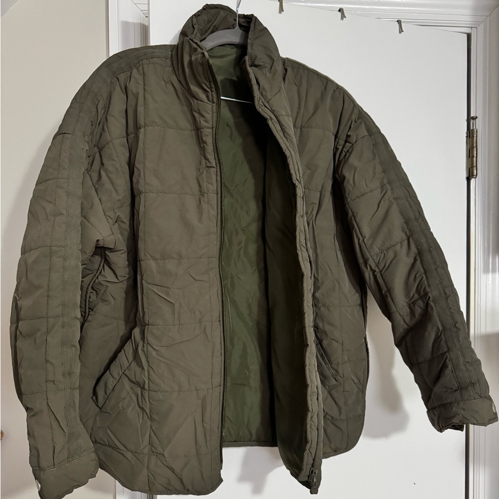 Free People look alike quilted army green jacket